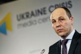 Andry Paruby, Secretary of the National Security and Defence Council of Ukraine, leaves his office