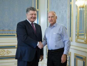 President Has Meeting with Governor of California Jerry Brown