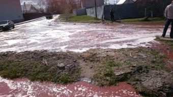 В РФ потекли реки сока из-за рухнувшего склада